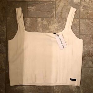 Calvin Klein cropped knit top